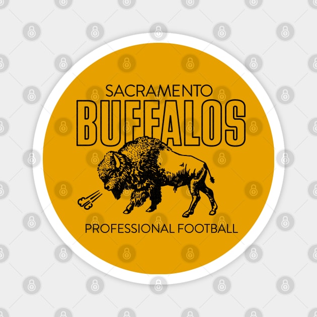 Defunct Sacramento Buffalos - California Football League 1977 Magnet by LocalZonly